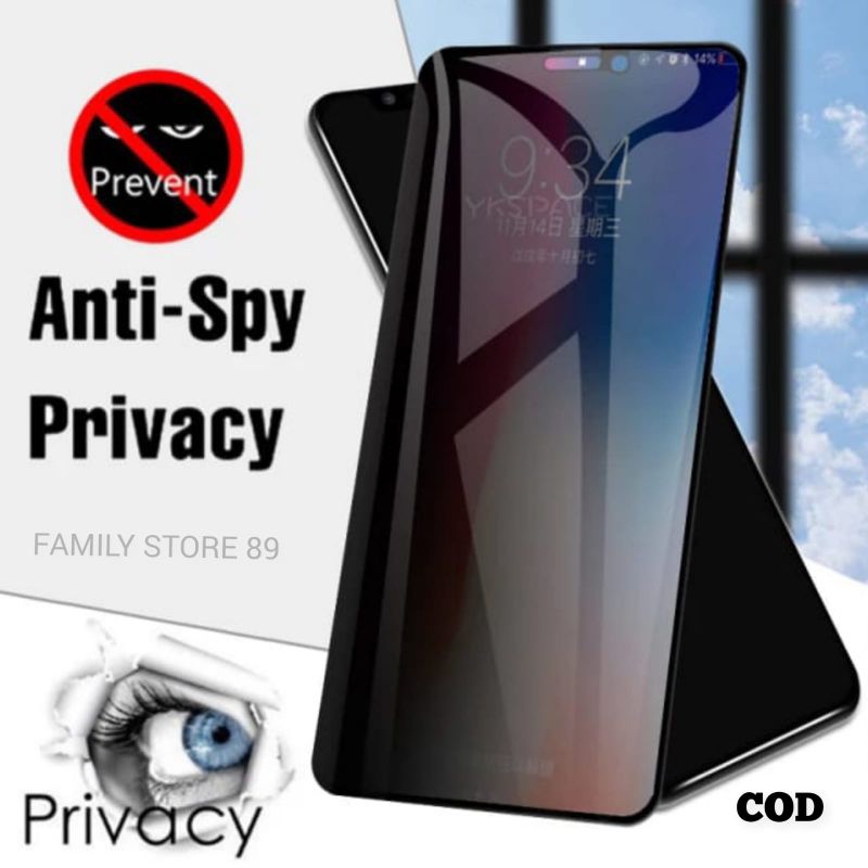 TEMPERED GLASS FULL ANTI SPY OPPO A1K A3S A5S A7 F9 F7 F5 F3 F1S F11 F11 PRO A71 A81 A83 A37 TG FULL