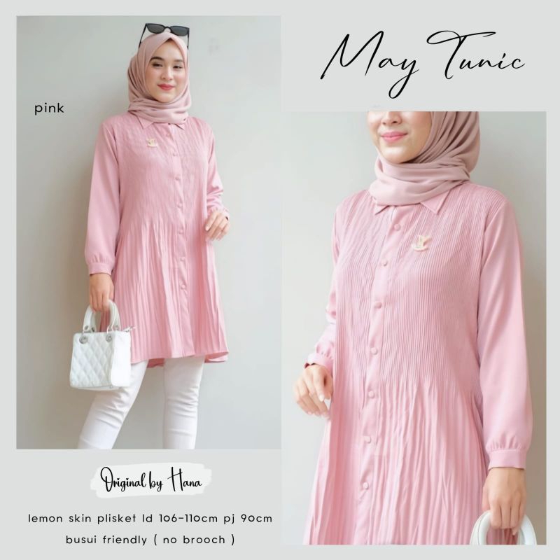 May Tunik Wanita Atasan Wanita Baju Muslim Terbaru 2024 Baju Kekinian