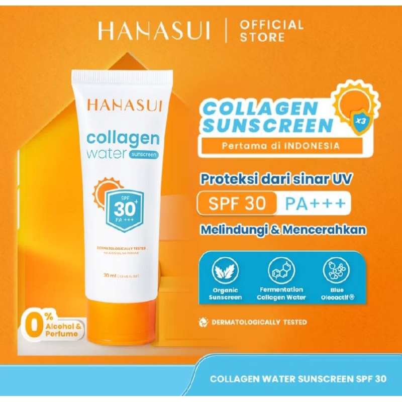 Sunscreen Hanasui Spf 30 / Collagen Water Sunscreen Hanasui Spf 30 New