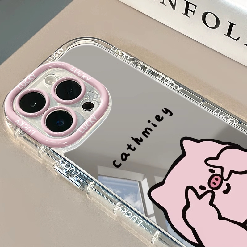 Kucing Kelinci Babi Transparan Case HP iPhone 7 PLUS PRO MAX XS MAX XR 12 13 14 15PLUS