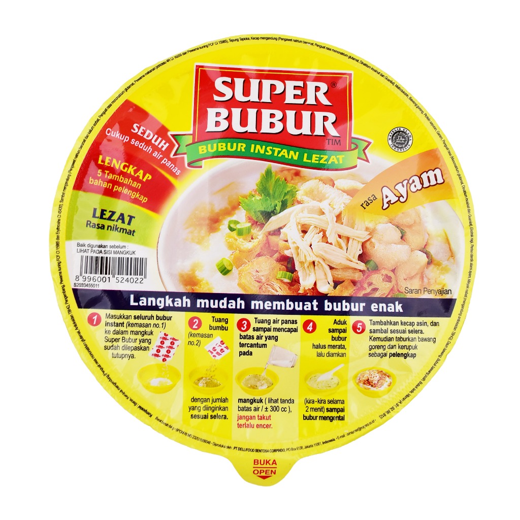 

Super Bubur Rasa Ayam Cup 64 Gr
