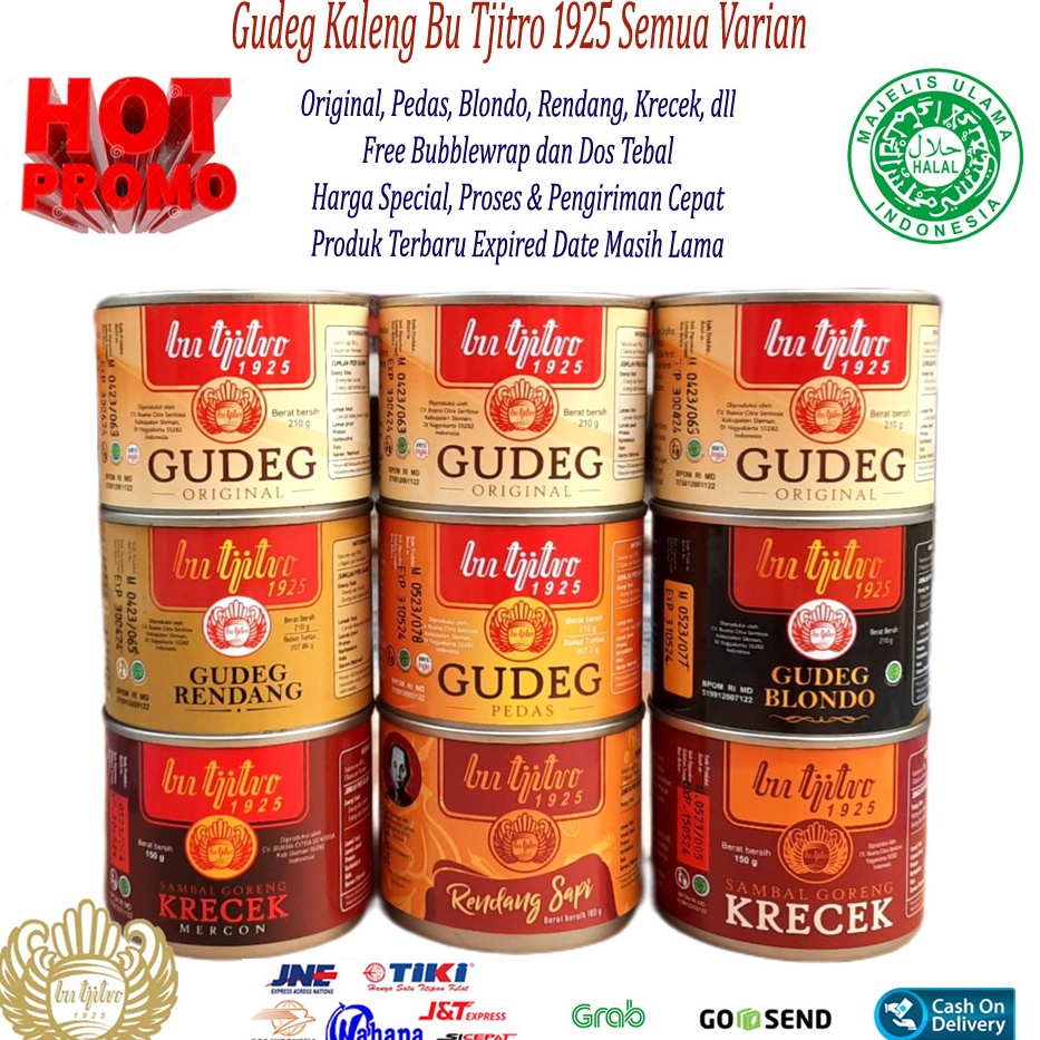 

Instan PROMO GUDEG KALENG BU TJITRO ALL VARIAN ll SAMBAL KRECEK ll KRECEK MERCON ll OSENG MERCON ll RENDANG