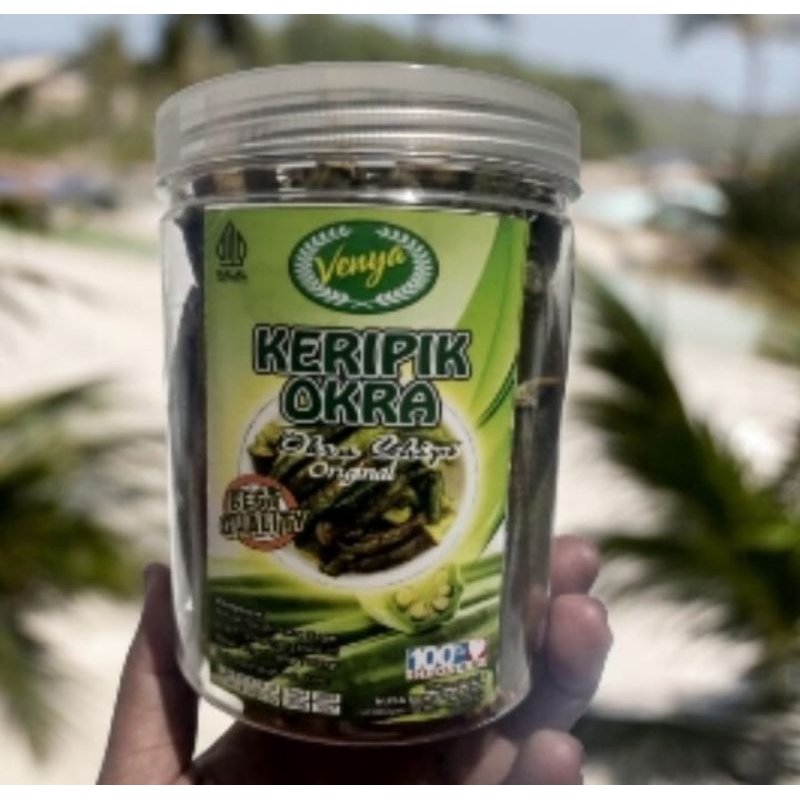 Kripik sayur okra kering vacuum frying 800 ml