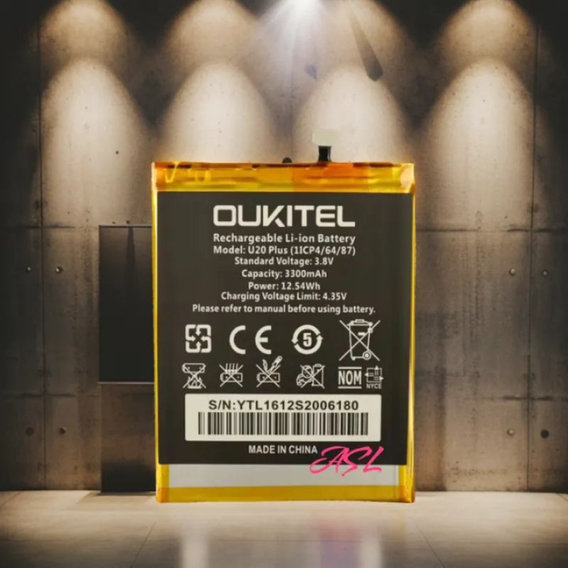 Batre For Oukitel U20 Plus Batrei HP Outdoor Baterai 3300mAh Batrai Battery