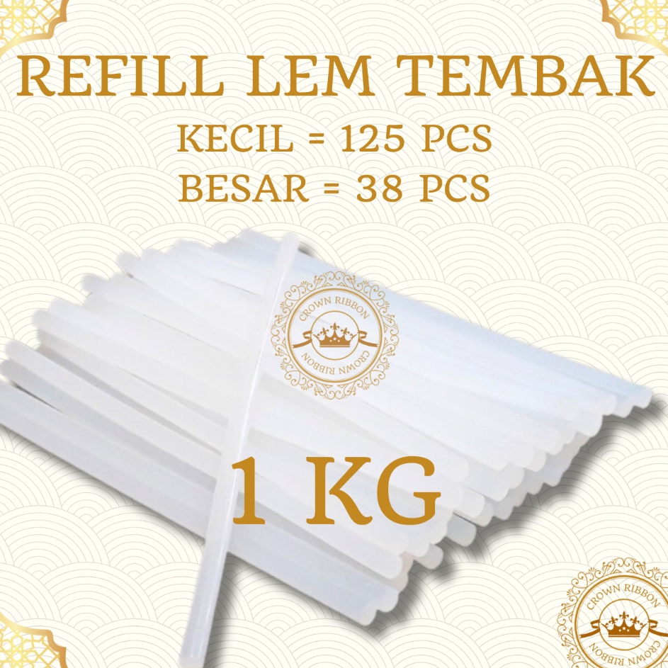 

Promotion 1 KG isi lem tembak kiloan lem bakar kiloan glue gun refill lem lilin tembak kecil besar 1kg