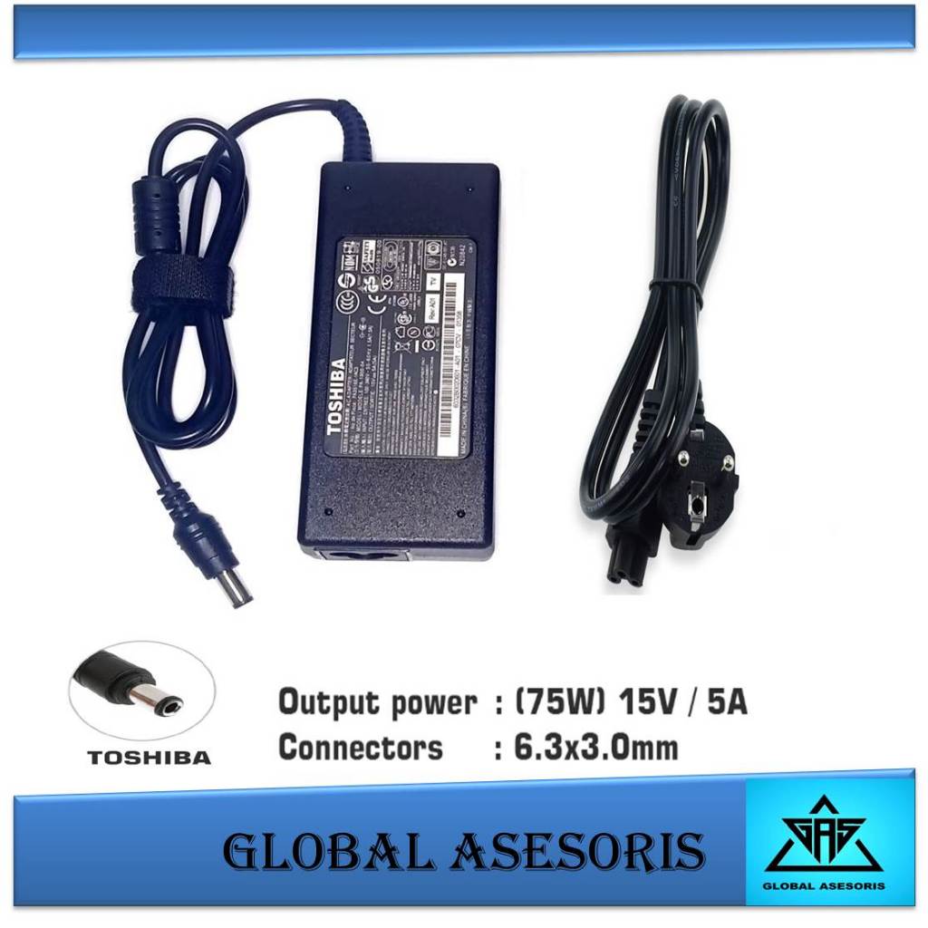 Adaptor Charger Toshiba Dynabook B550 B551 B552 B552 B650 U200 U200-ST2091 U205 U205-S5002 U205-S502