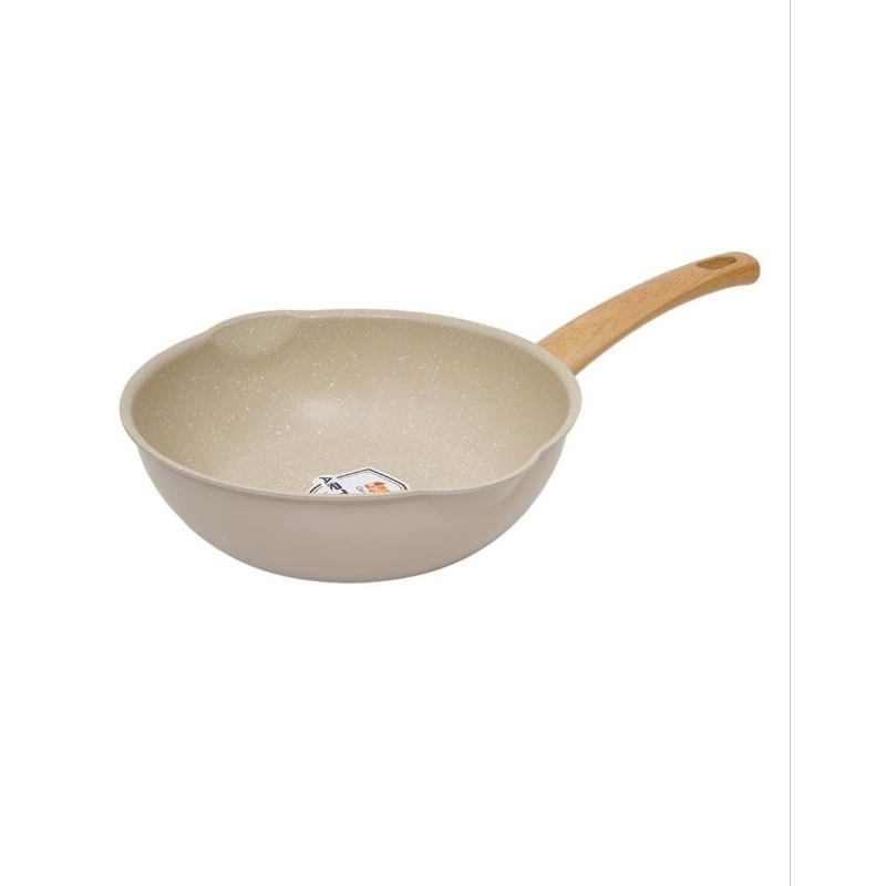 Informa Cooking Color 24 cm Kent Penggorengan Wok Ceramic - abu abu Pan Wok Anti Lengket Non Stick