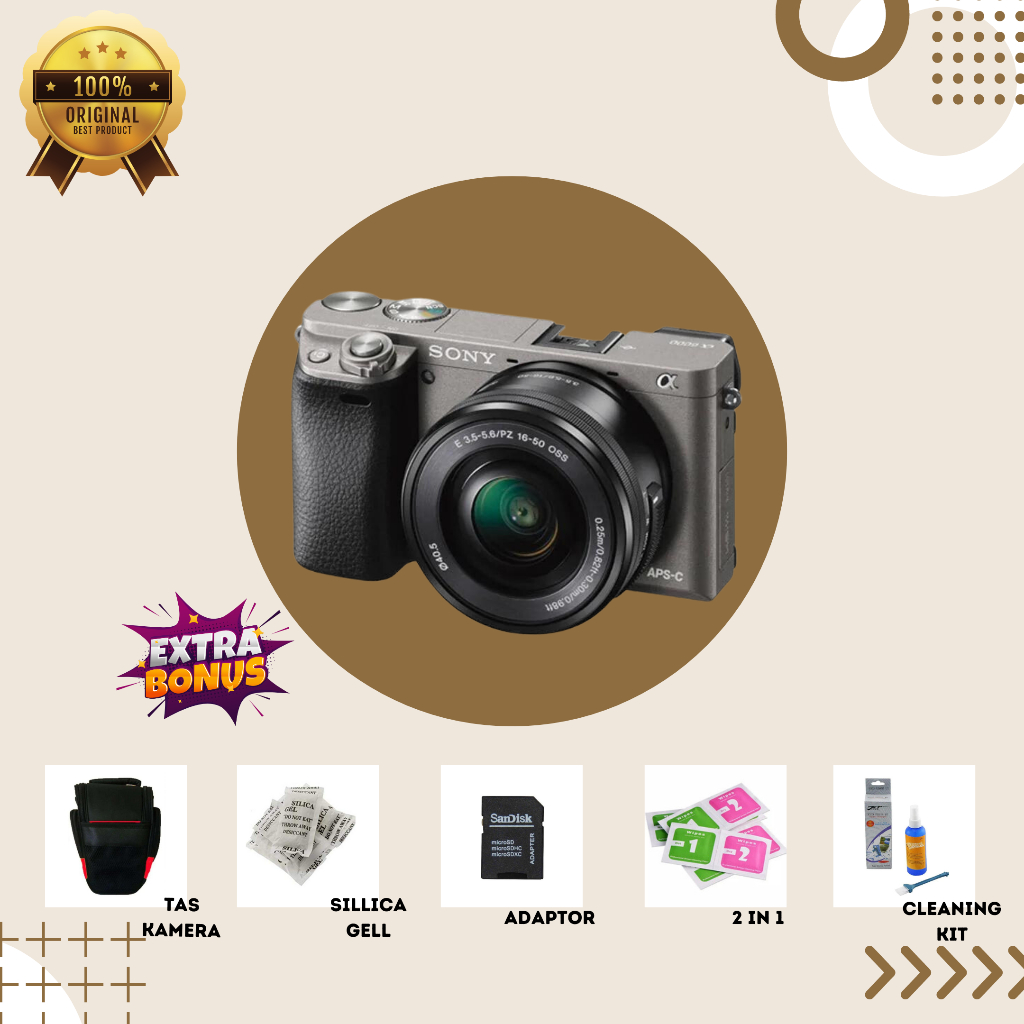 [KAMERA MIRRORLESS] SONY A6000 SILVER MULUS SECOND BERGARANSI