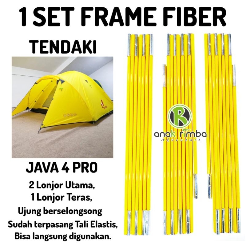 LONJOR FRAME FIBER JAVA 4 PRO TENDAKI TENDA DOME GREAT OUTDOOR