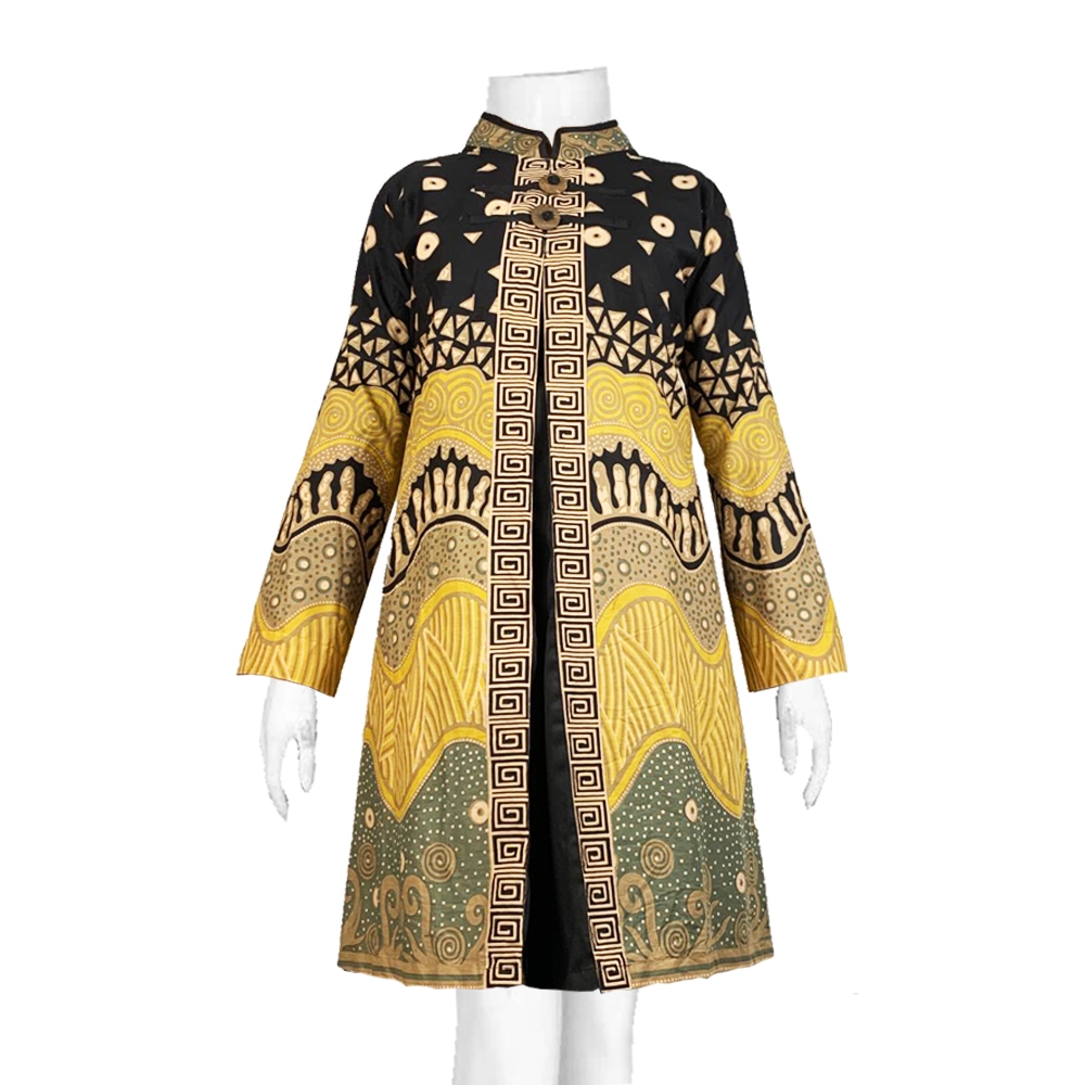 Zoela Batik Tunic Jumbo LD 120 130 140 150 Bahan Katun Kombinasi Toyobo