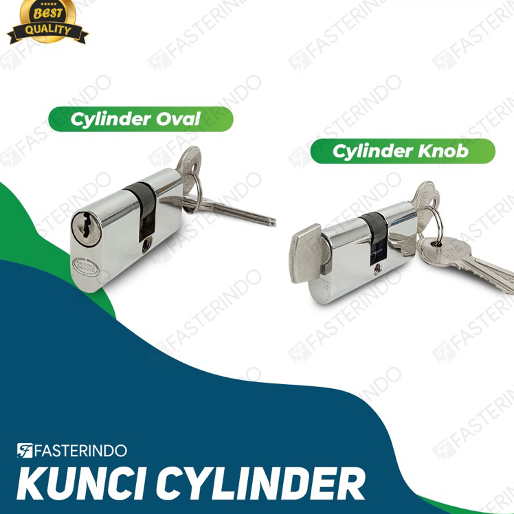 Cylinder Kunci Oval / Kunci Cylinder Oval Pintu Aluminium