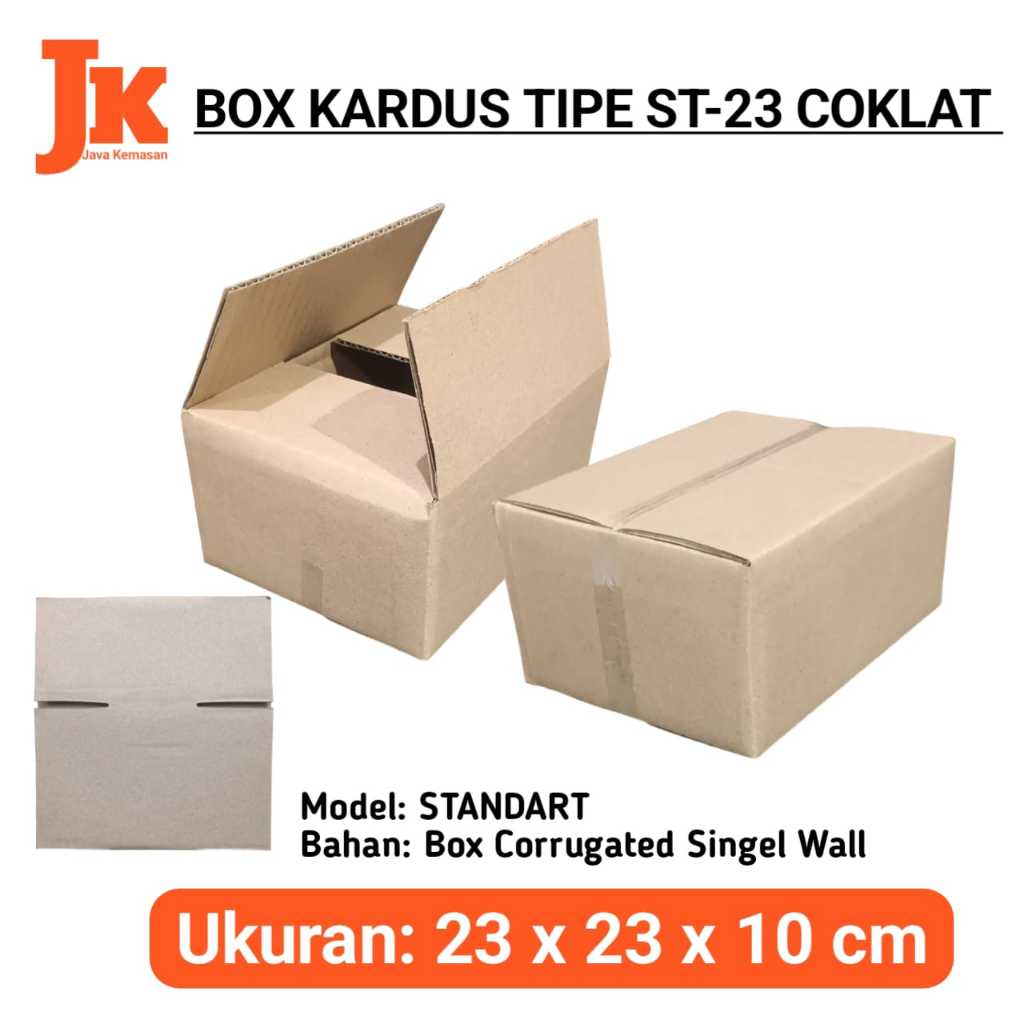 

KARDUS ST-23 KOTAK BOX KARTON CORRUGATED STANDART COKLAT KECIL POLOS TEBAL PACKING PAKET ACSESORIS SOUVENIR