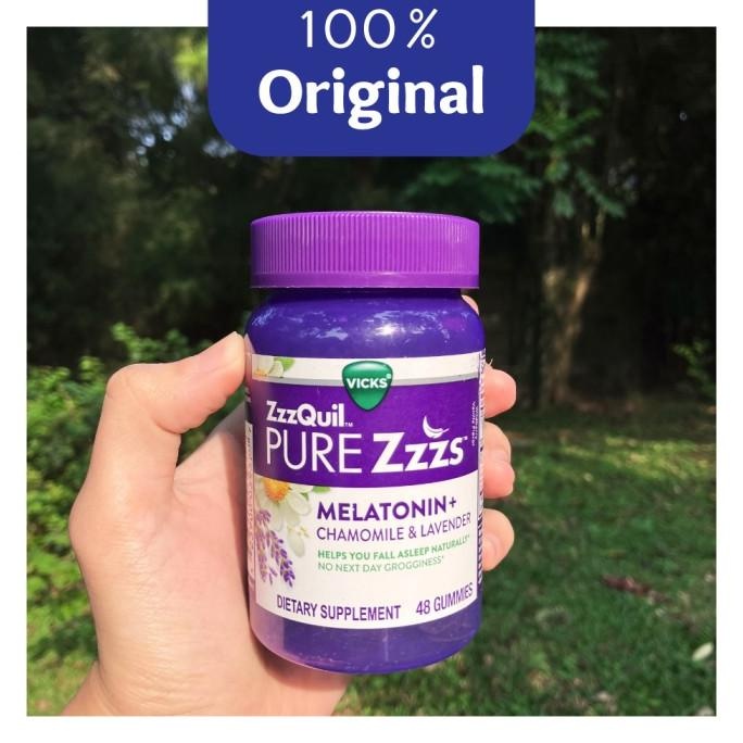 Zzzquil Pure Zzzs 48 Gummies - Melatonin + Chamomile & Lavender -Vicks