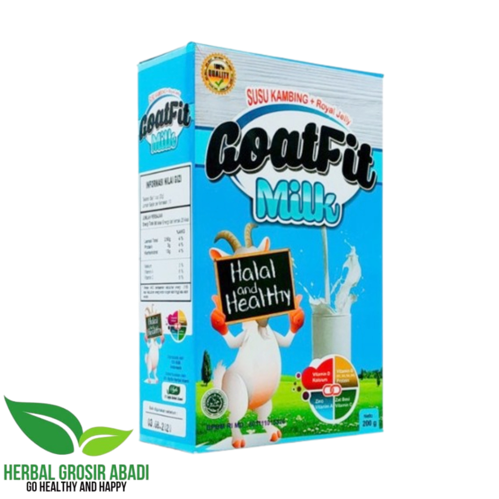 

Susu Kambing Etawa Goatfit Original Plus Roya Jelly | Goat Fit Original Per Box Kemasan 200 gr