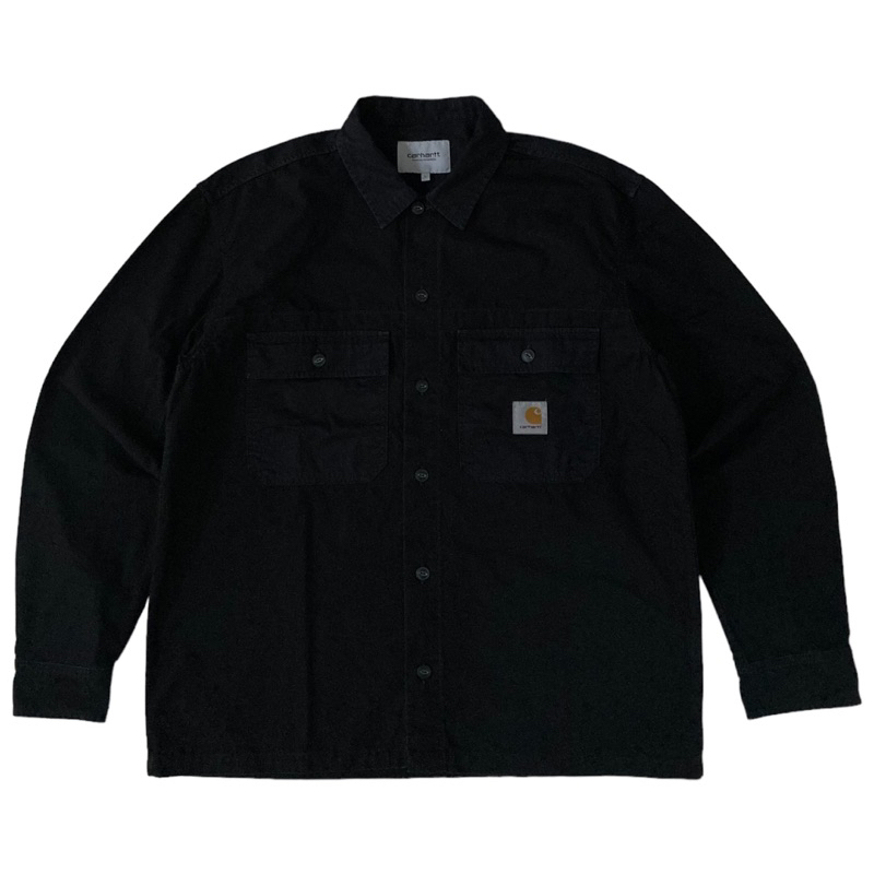 Carhartt L/S WIP Sierra Shirt Black Kemeja Hitam