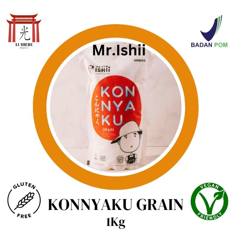 

Mr.Ishii Konnyaku Grain 1Kg (Beras Konnyaku 1kg),Kaya Serat,Kenyang lebih lama