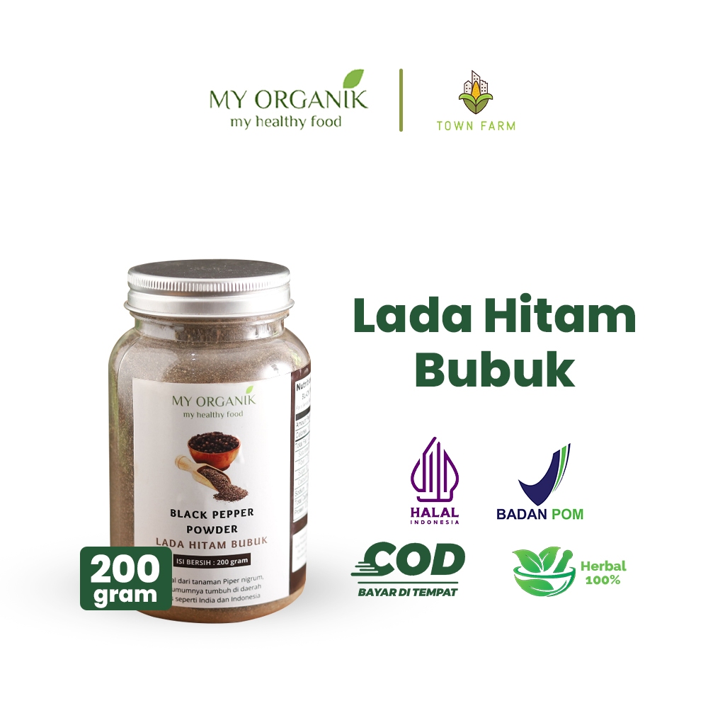 

My Organik Lada Hitam Powder Botol Black Pepper Powder Premium Quality Merica Bubuk Bumbu Dapur