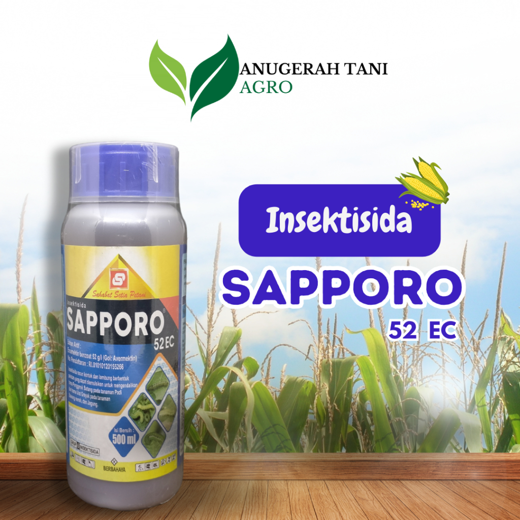 SAPPORO 52 EC Insektisida untuk Mengendalikan Hama Ulat Grayak Kemasan 1 Liter