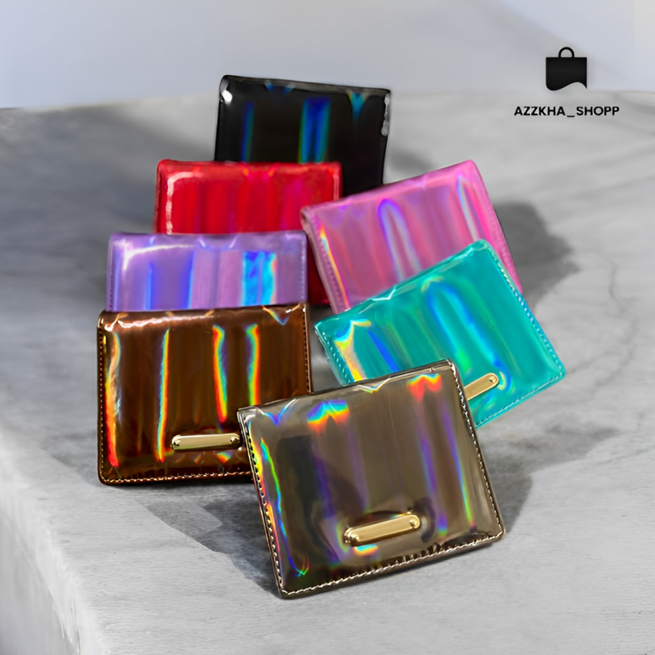 Hologram Wallet Free Sticker - Dompet Lipat Mini Muat Card dan Koin Simpel Lucu