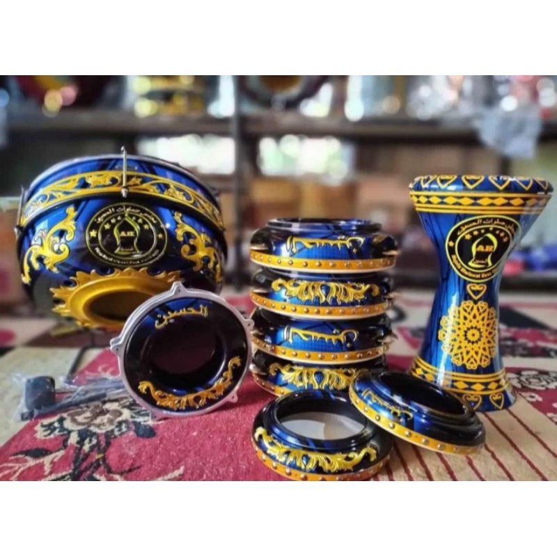 TERMURAH MAHONI Alat Hadroh Full set Aseli JEPARA, Bisa Tambah LOGO