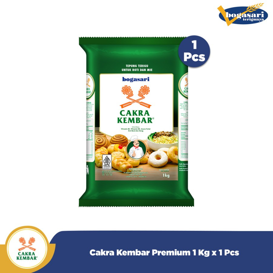 

TEPUNG TERIGU CAKRA KEMBAR PREMIUM KEMASAN 1 KG