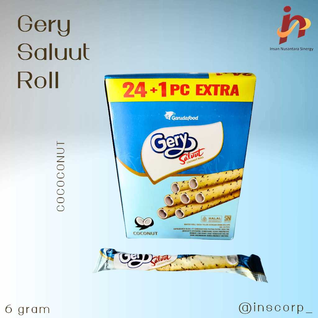 

Gery Saluut Roll Coconut 6g/Pack/24 Pcs + 1 Pcs