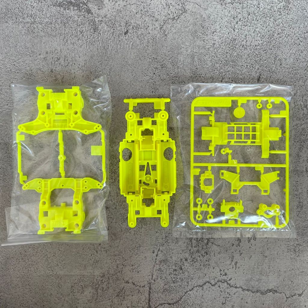 Tamiya Original MS Chassis Set /MS Pro Fluorescent Yellow Kuning Neon + Gearbox + NT