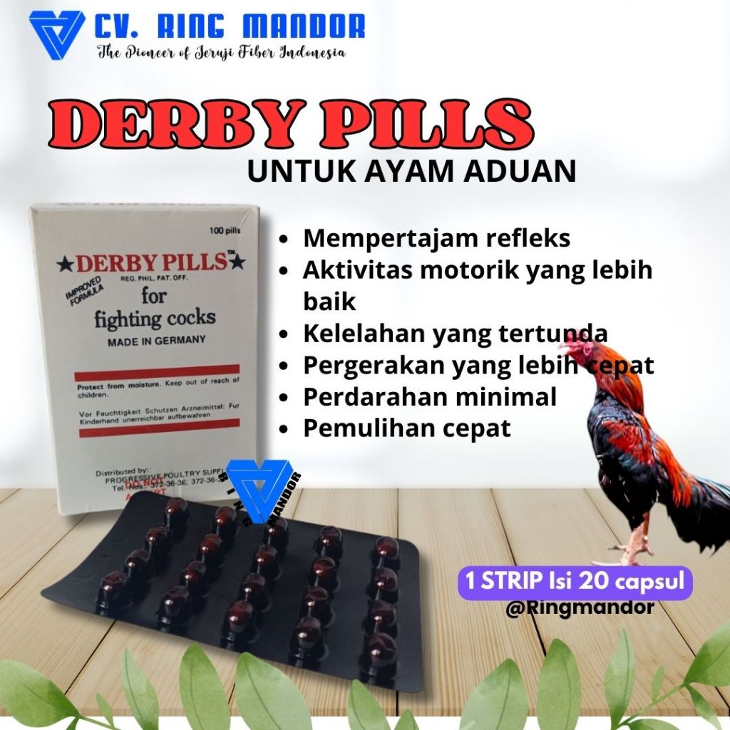 Derby Pill Doping Ayam multivitamin 1 strip 20 pill