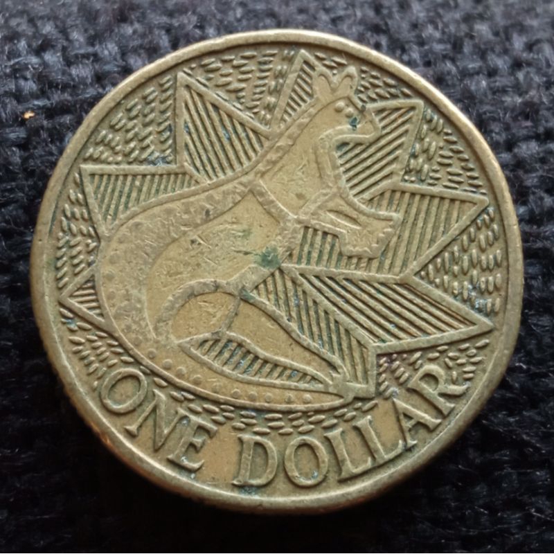 Koin Kuno Australia 1 Dollar 1988 Kangguru Bicentenary Commemorative