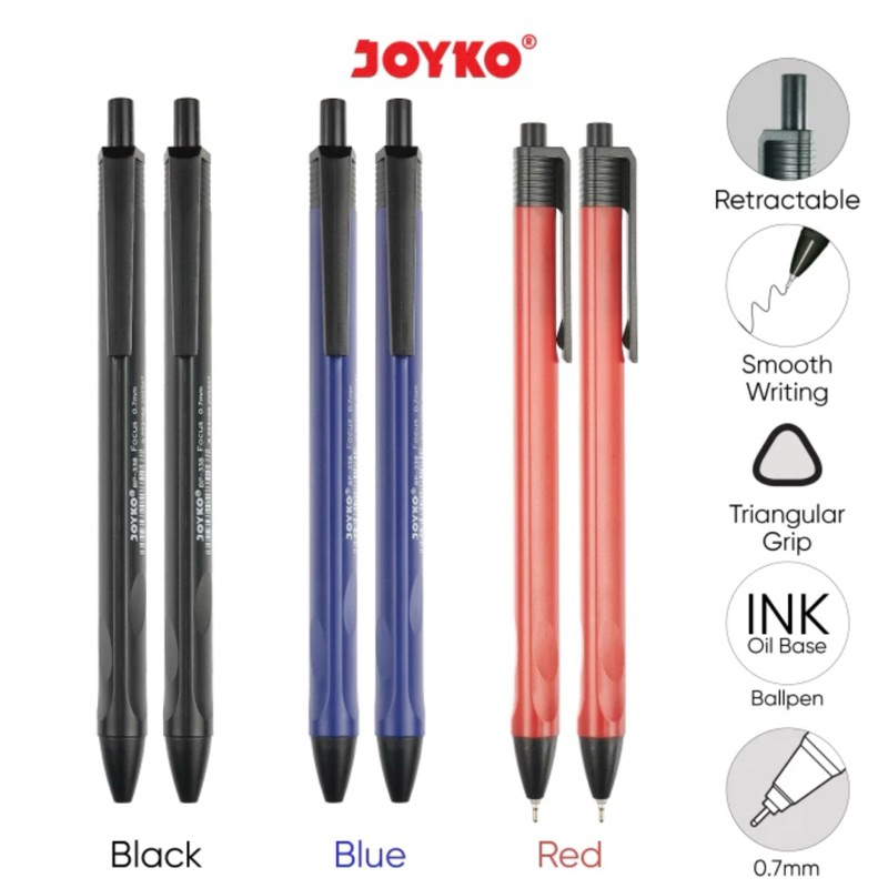 

Pena Focus BP338 Triangular 0,7mm Hitam