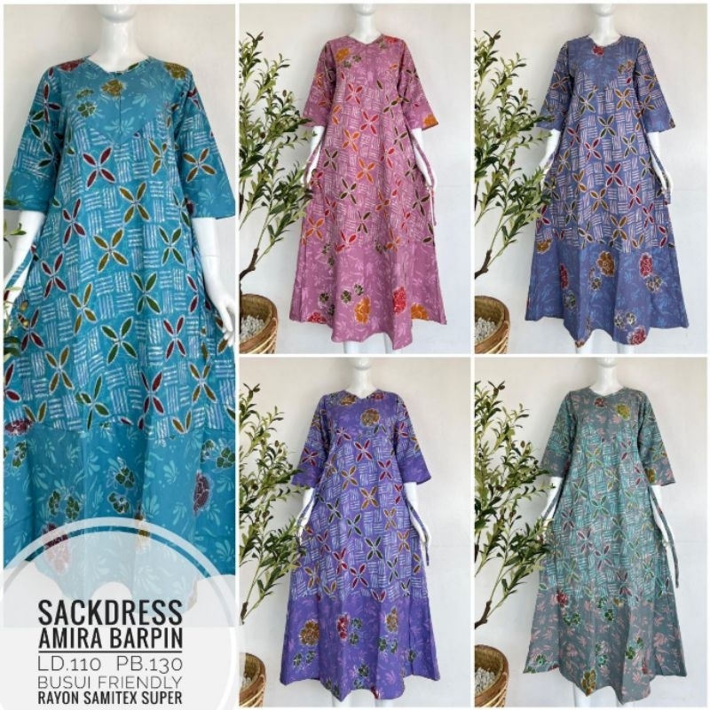 Sackdress encim multicolor kayla shanum rayon samitex batik cap