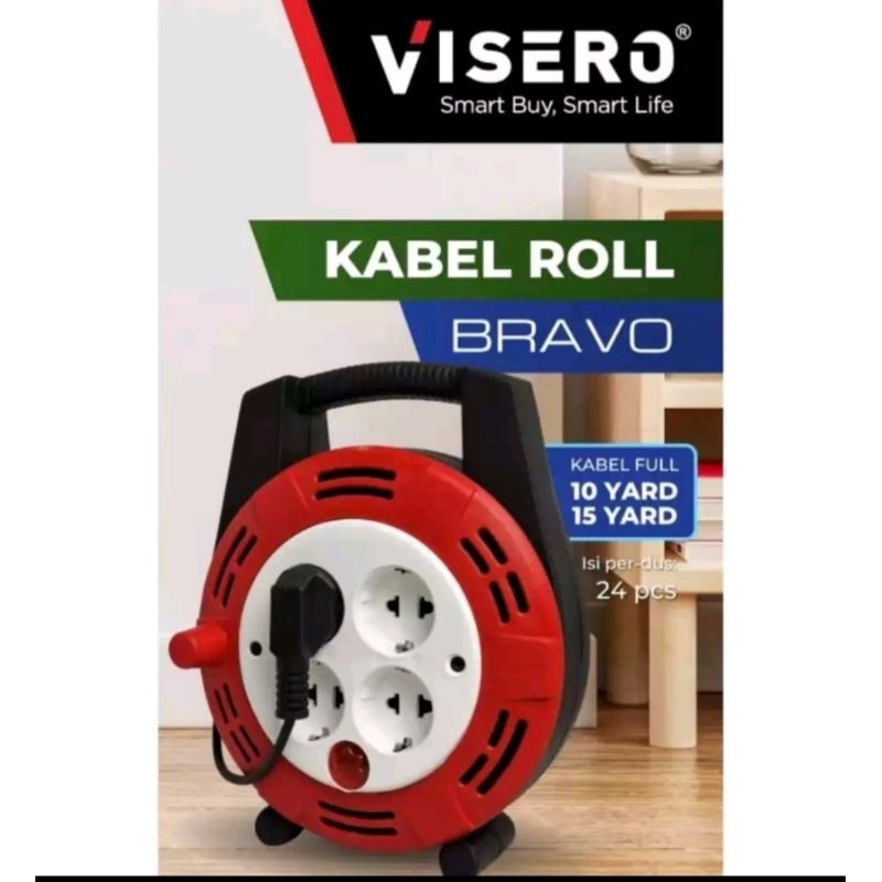 CUK ROLL VISERO BRAVO 4 LUBANG + SAKLAR LAMPU INDIKATOR