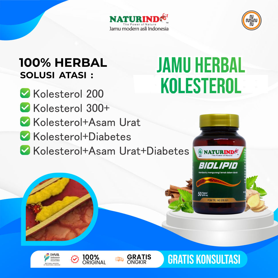 Obat Kolesterol Biolipid Herbal Penurun Kolesterol