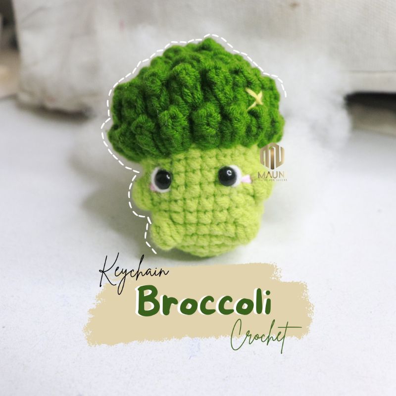 GANTUNGAN KUNCI RAJUT BROKOLI