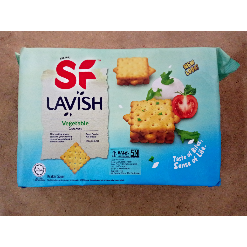 

Shoon Fatt LAVISH Vegetable Crackers 200gr Crackers Rasa Sayuran Vegetarian