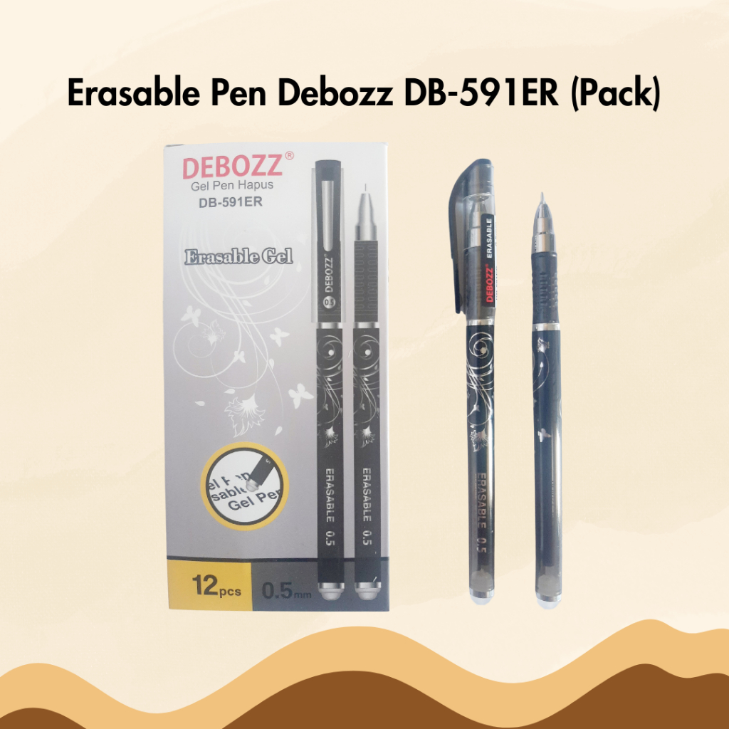 

Erasable Pen Debozz DB-591ER 0.5 mm 1 Pack Isi 12 Bolpen Bolpoin Ballpoint Pena Pulpen Bisa Dihapus