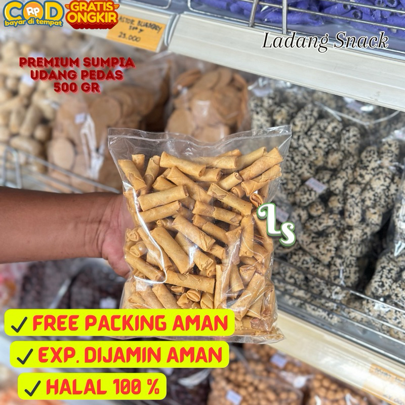 

[500 GR] PREMIUM SUMPIA UDANG EBI CHILI / BEST SUMPIA CHILI PEKANBARU / SUMPIA UDANG PEDAS ENAK RENYAH PREMIUM / SUMPIA PEKANBARU / LADANG SNACK PEKANBARU / LADANG SNACK PKU / AGEN SNACK PKU