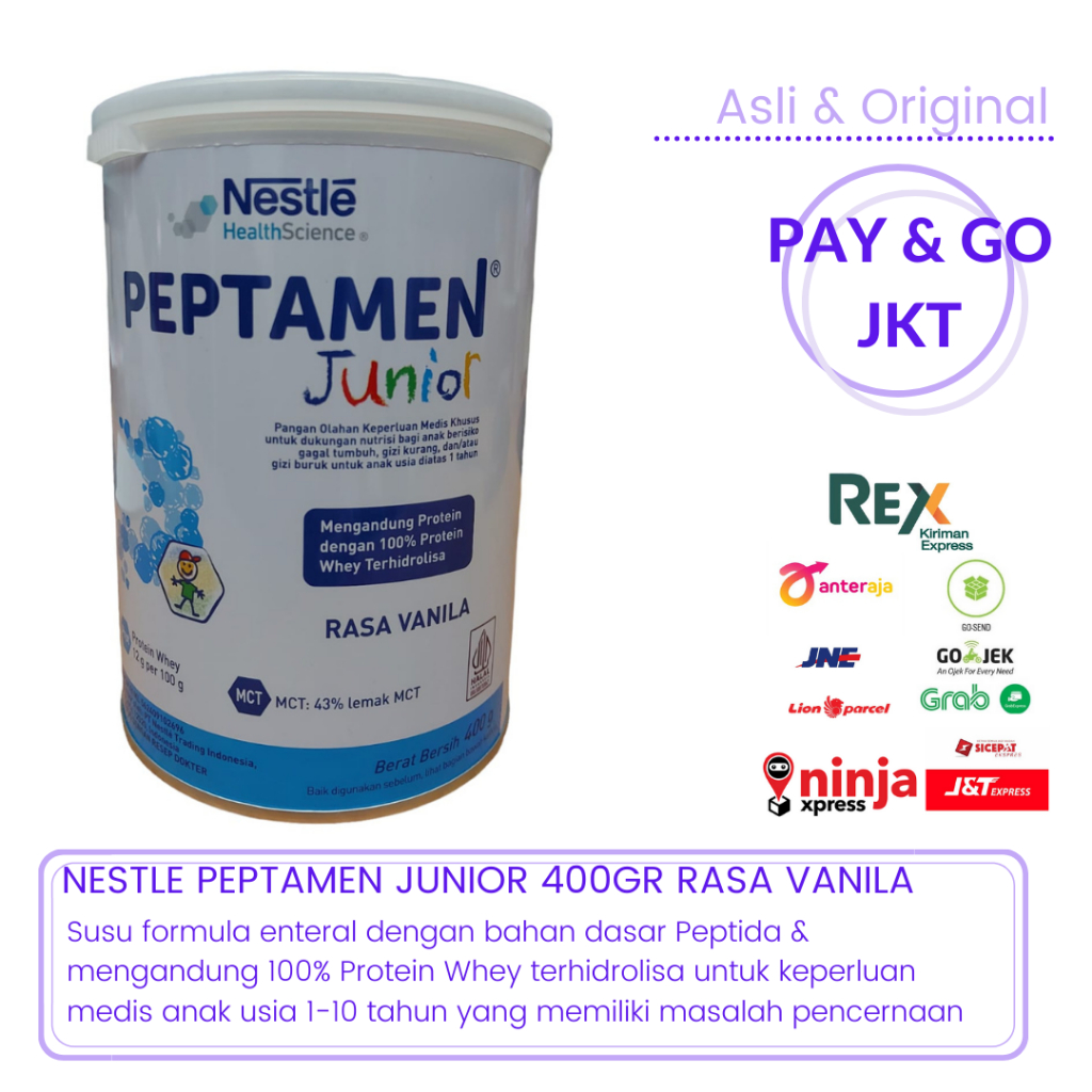 

NESTLE PEPTAMEN JUNIOR 400GR RASA VANILA