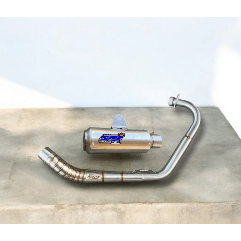 knalpot srj racing 354 gp1 sarteng PNP CRF KLX kolong bawah bending 35 38 spek 200cc Stainles bukan 