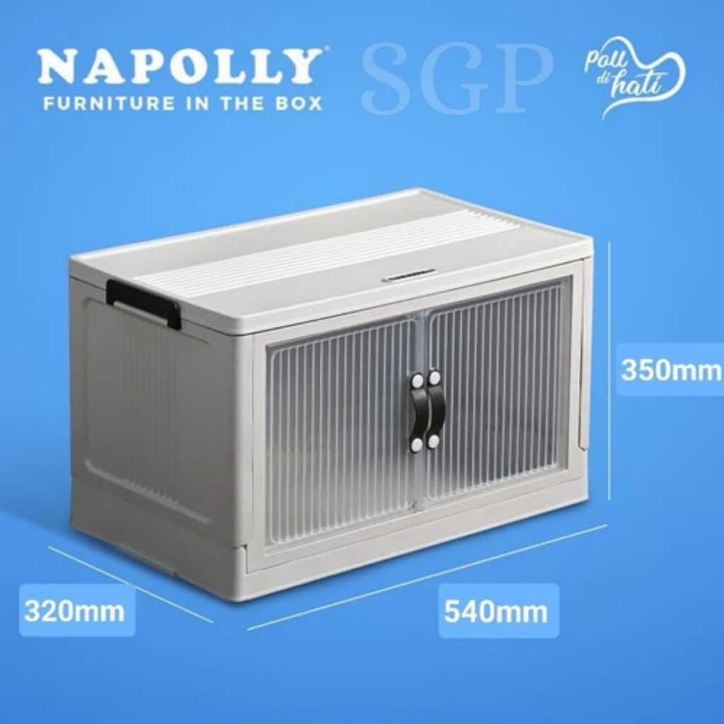 POLIBOX 146 SUSUN 1 TRANSPARAN/NAPOLLY BOX/CONTAINER BOX LIPAT/LEMARI SERBAGUNA
