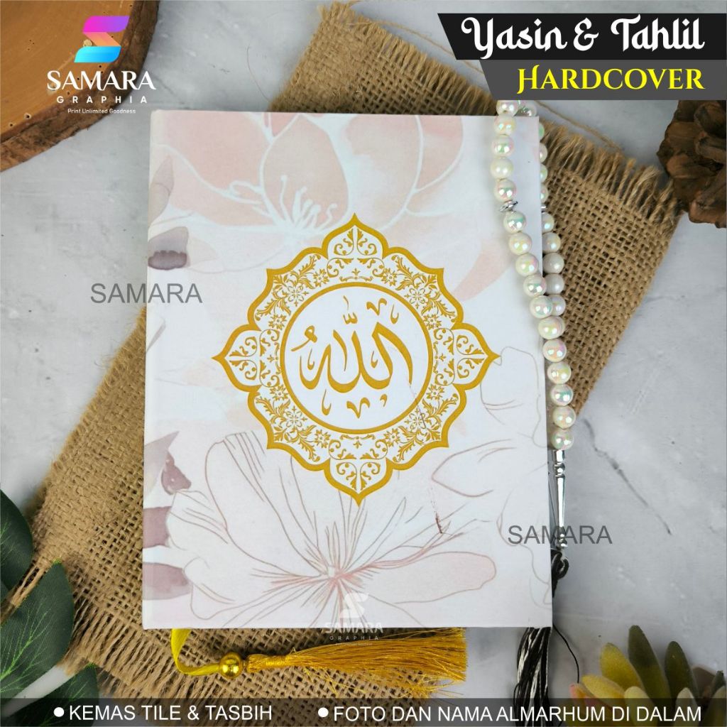 Buku yasin dan tahlil hardcover lengkap foto almarhum souvenir tahlilan pengajian 40 harian marwa 6