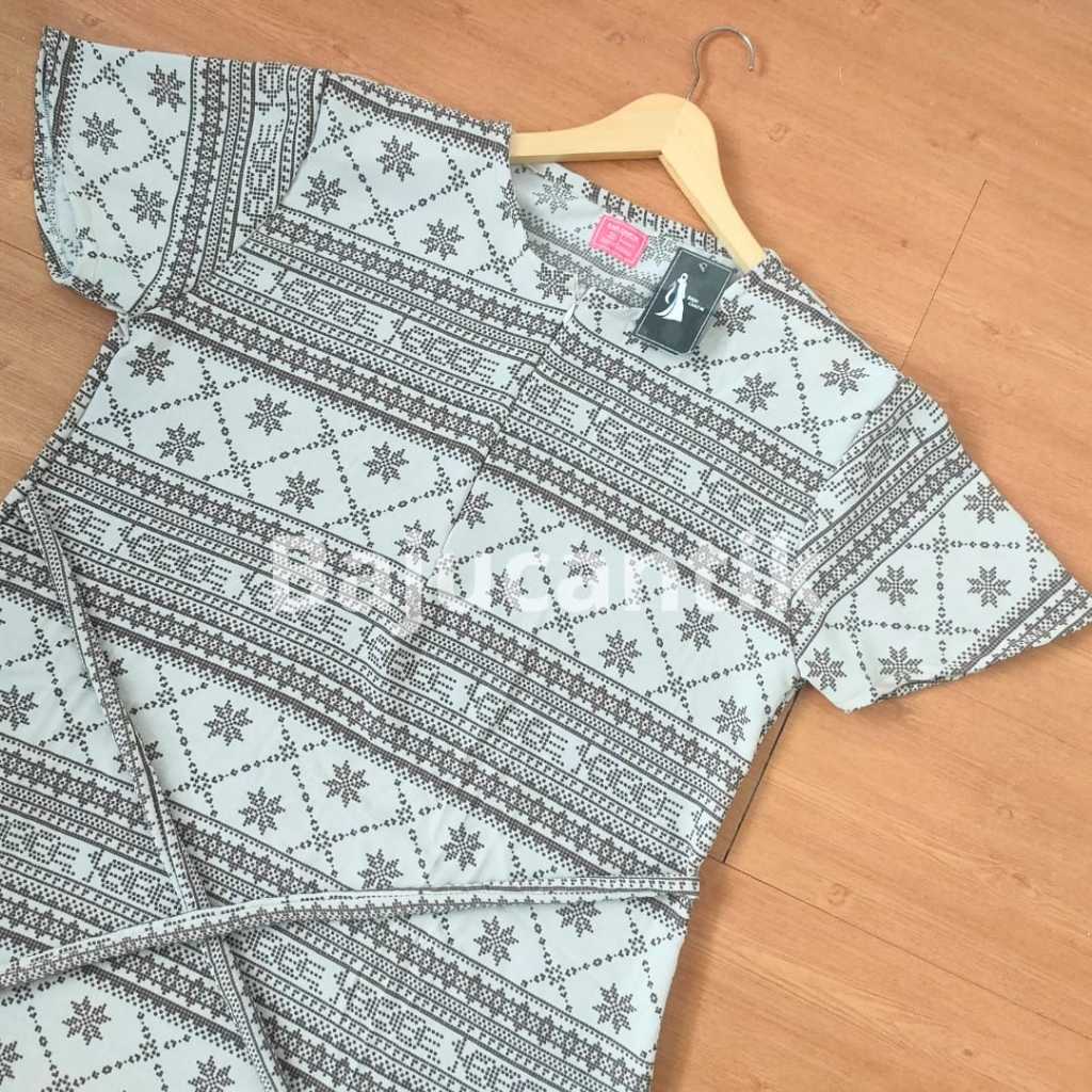 BAJUCANTIK Dress Viora Wanita Lengan Pendek Motif Busui Panjang