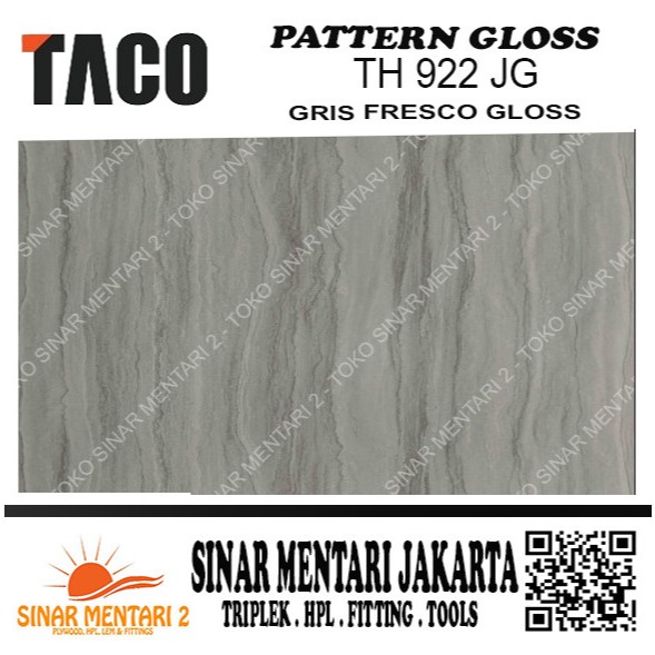 TACO HPL PATTERN GLOSS TH 922 JG GRIS FRESCO GLOSS