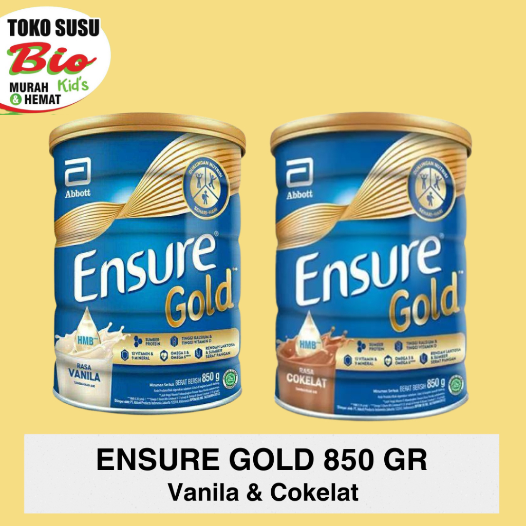 

Ensure Coklat 850g, Ensure Vanila 800g Susu Nutrisi Dewasa Rendah Laktosa