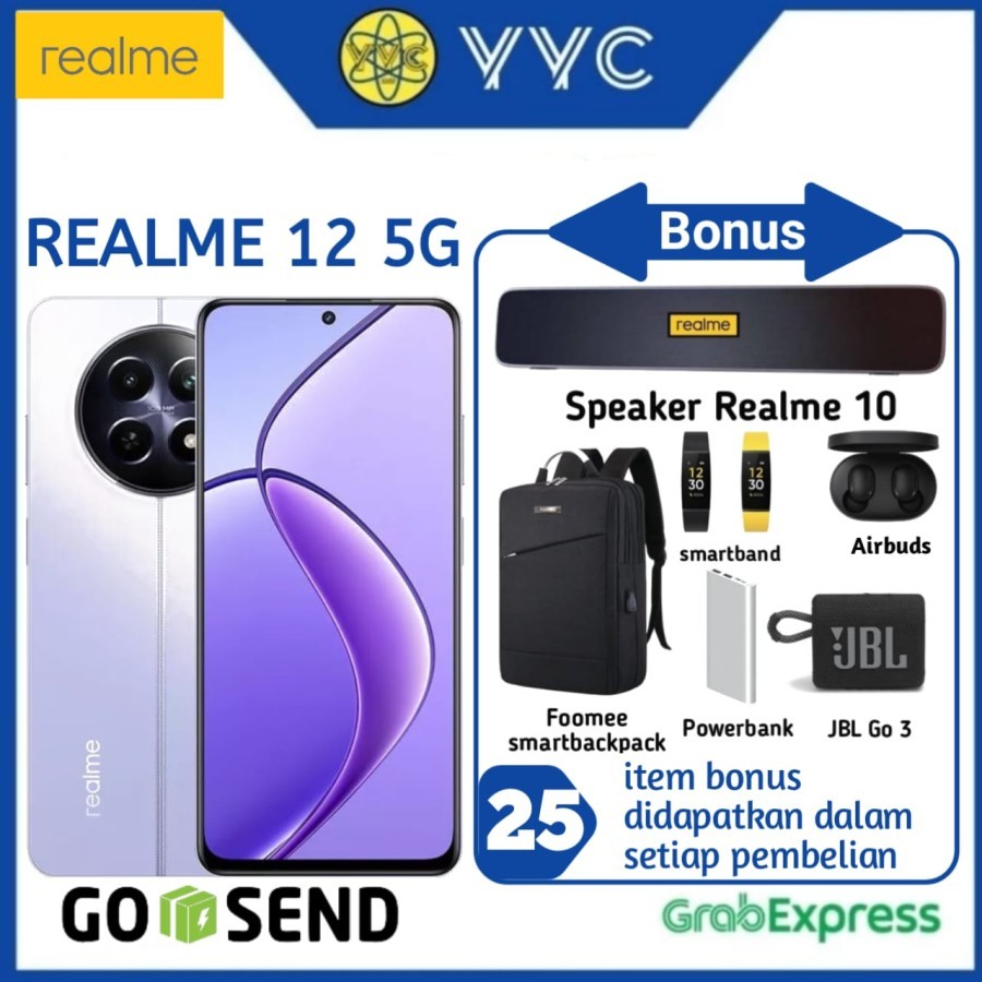 REALME 12 5G RAM 8/256GB [RAM 8GB ROM 256GB] - GARANSI RESMI