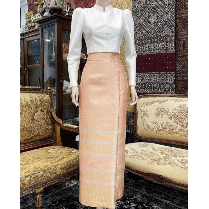 kebaya Thailand crop satu set atasan dan rok
