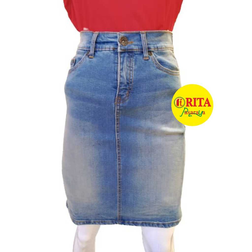 Rok Jeans Pendek Wanita Exit - RITA