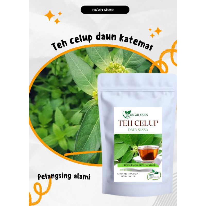 

TEH CELUP DAUN SENNA ATAU KATEMAS, UNTUK DIET ALAMI PER 20 BAG