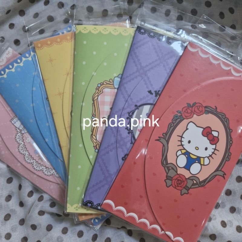 

Sticker sanrio bentuk amplop kuromi , my melody , pochacco , cinnamoroll , pompurin , h.k