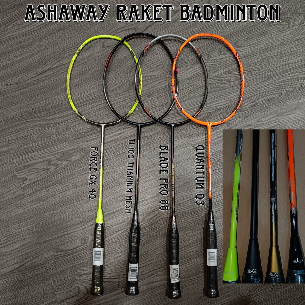 Raket Ashaway Original Force GX 40 - TI 100 titanium mesh - Blade pro 88 - Quantum q3